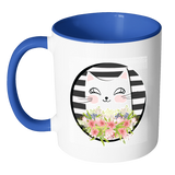 Happy Cat Accent Mug - Assorted Colors